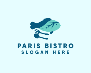 Fish Salad Food logo design