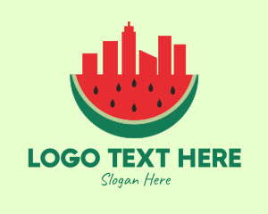 Cityscape - Watermelon Fruit City logo design