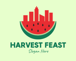 Watermelon Fruit City  logo design