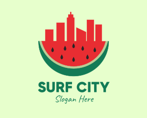 Watermelon Fruit City  logo design