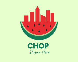 Agriculture - Watermelon Fruit City logo design