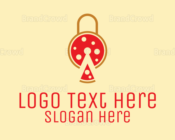 Pizza Slice Lock Logo