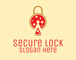 Lock - Pizza Slice Lock logo design