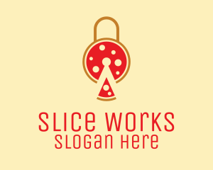 Slice - Pizza Slice Lock logo design