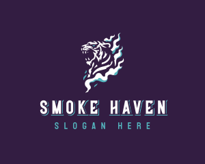 Smoke - Tiger Smoke Cloud logo design