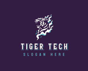 Tiger - Tiger Smoke Cloud logo design