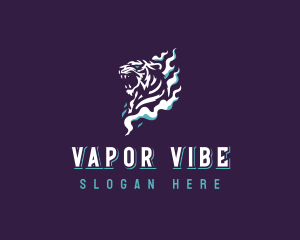 Vaporizer - Tiger Smoke Cloud logo design