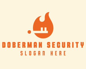 Fire Key Security logo design