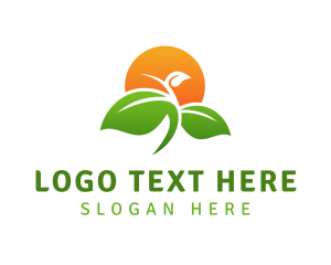 Sun - Sunny Plant Farming logo design