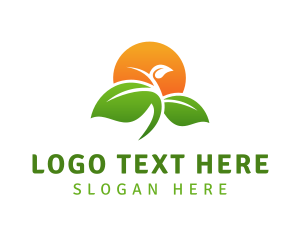 Vegan - Sunny Plant Farming logo design