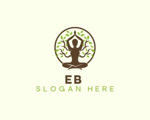 Garden - Tree Yoga Meditation logo design