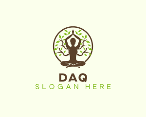 Relax - Tree Yoga Meditation logo design