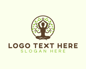 Yoga - Tree Yoga Meditation logo design