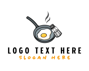 Saute - Egg Pan Cooking logo design