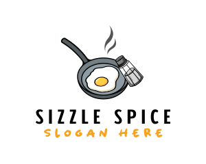 Saute - Egg Pan Cooking logo design