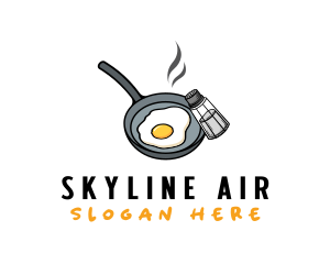 Breakfast - Egg Pan Cooking logo design