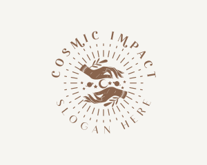 Cosmic Meditation Hand logo design