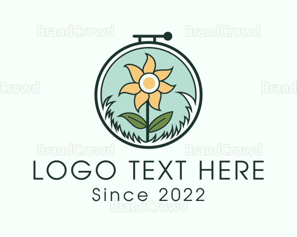 Sunflower Plant Handicraft Logo