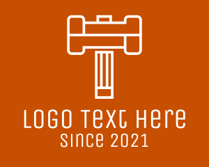 Fixing - Classic Hammer Line Art logo design