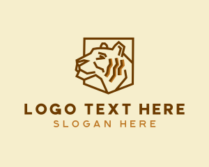 Tiger Head - Wildlife Tiger Zoo logo design