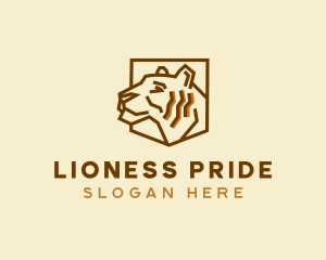 Lioness - Wildlife Tiger Zoo logo design