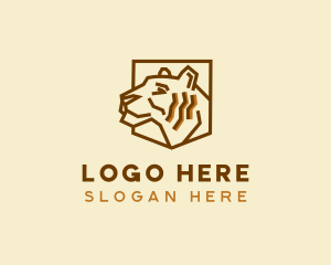 Snow Leopard - Wildlife Tiger Zoo logo design