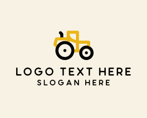 Compactor - Construction Tractor Machinery logo design