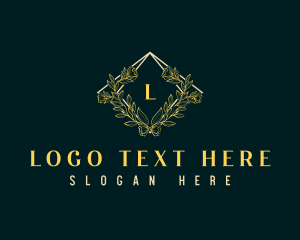 Wreath - Floral Luxury Ornament logo design