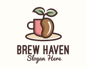 Coffee Bean Plant logo design