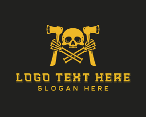 Skull Axe Weaponry logo design