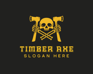 Skull Axe Weaponry logo design