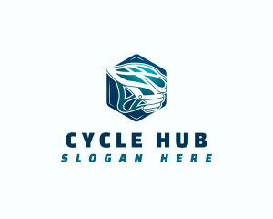 Bike - Helmet Bike Bicycle logo design