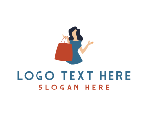 Womenswear - Woman Retail Bag logo design