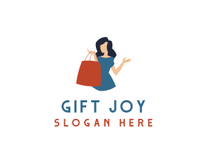 Woman Retail Bag logo design