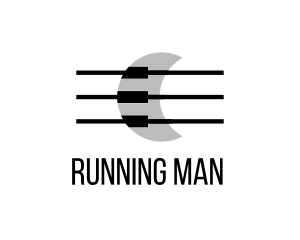 Black - Moon Piano & Strings logo design