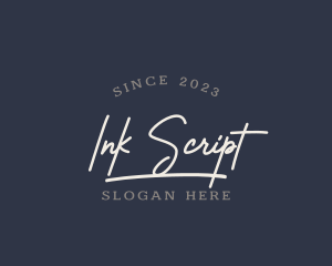 Stylish Script Company logo design