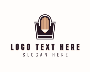 Shopping Bag - Pencil Shopping Bag logo design