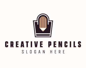 Pencil Shopping Bag logo design