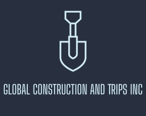 Excavate - Minimalist Construction Shovel logo design