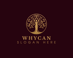 Woman - Feminine Organic Tree logo design