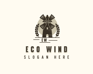 Windmill - Wheat Farmer Windmill logo design