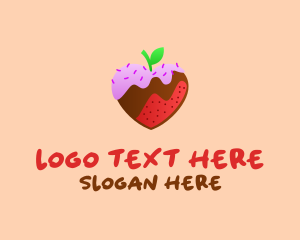 Valentines - Love Strawberry Icing logo design