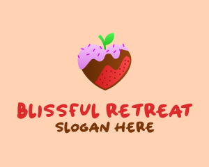 Valentines - Love Strawberry Icing logo design