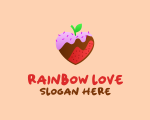 Love Strawberry Icing  logo design