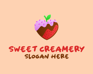 Love Strawberry Icing  logo design