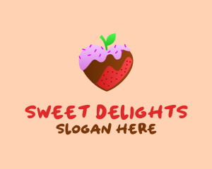 Love Strawberry Icing  logo design