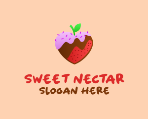 Love Strawberry Icing  logo design