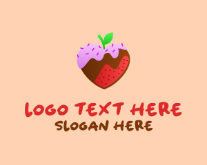 Present - Love Strawberry Icing logo design