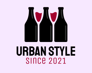 Craft Beer - Wine Bottle Glass Liquor logo design