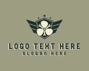 Cogwheel - Mechanic Wrench Propeller logo design